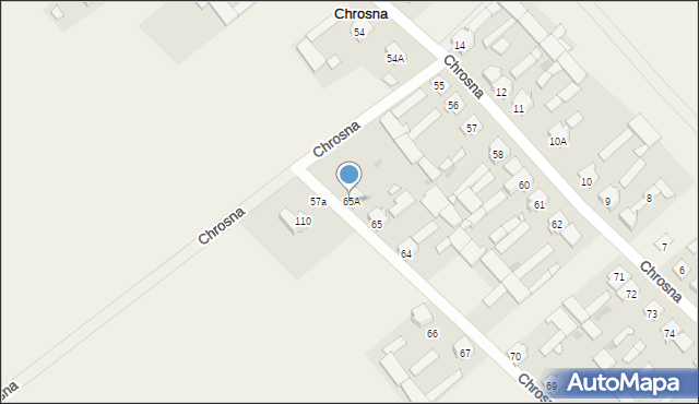 Chrosna, Chrosna, 65A, mapa Chrosna