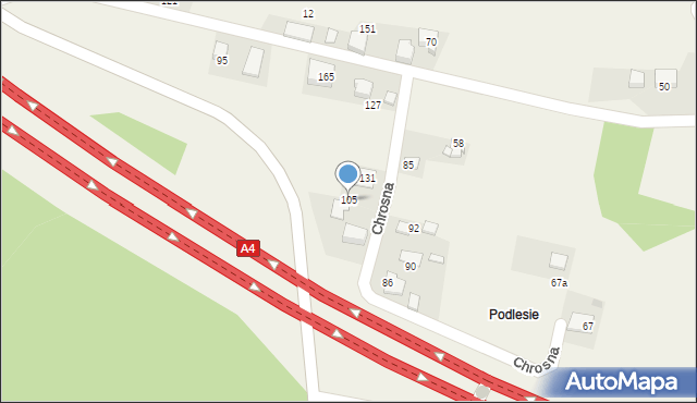 Chrosna, Chrosna, 105, mapa Chrosna