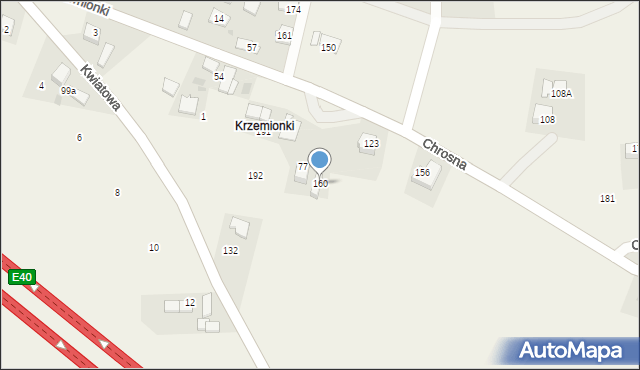 Chrosna, Chrosna, 160, mapa Chrosna