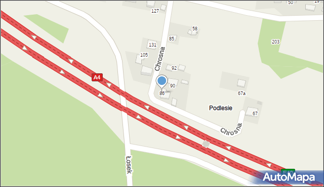 Chrosna, Chrosna, 86, mapa Chrosna