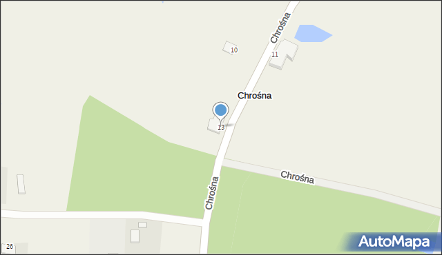 Chrośna, Chrośna, 13, mapa Chrośna