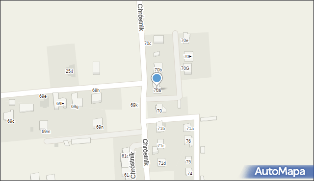 Chróstnik, Chróstnik, 70a, mapa Chróstnik