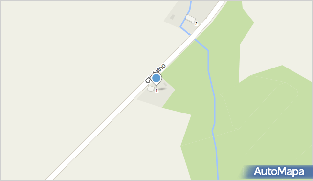 Chróstno, Chróstno, 1, mapa Chróstno