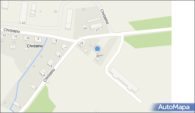 Chróstno, Chróstno, 16, mapa Chróstno