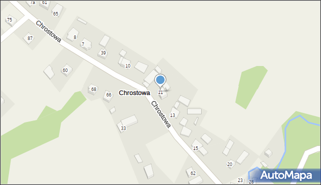 Chrostowa, Chrostowa, 11, mapa Chrostowa