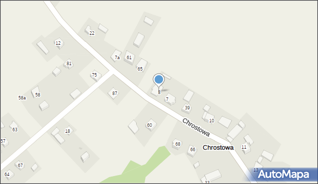 Chrostowa, Chrostowa, 8, mapa Chrostowa