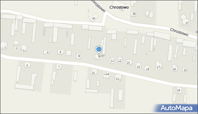 Chrostowo, Chrostowo, 9, mapa Chrostowo