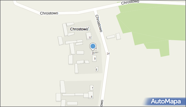 Chrostowo, Chrostowo, 10, mapa Chrostowo