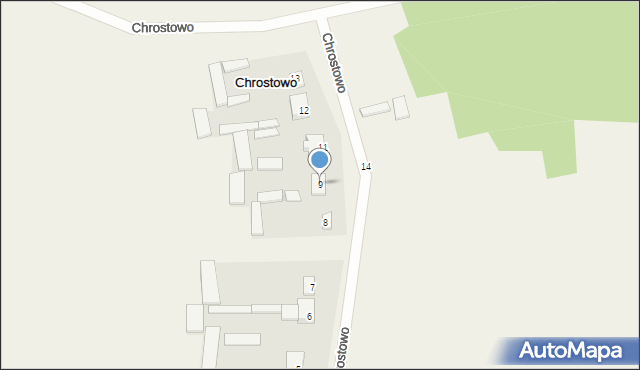 Chrostowo, Chrostowo, 9, mapa Chrostowo