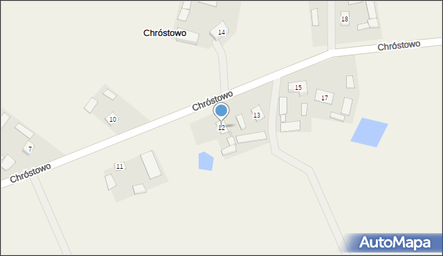 Chróstowo, Chróstowo, 12, mapa Chróstowo