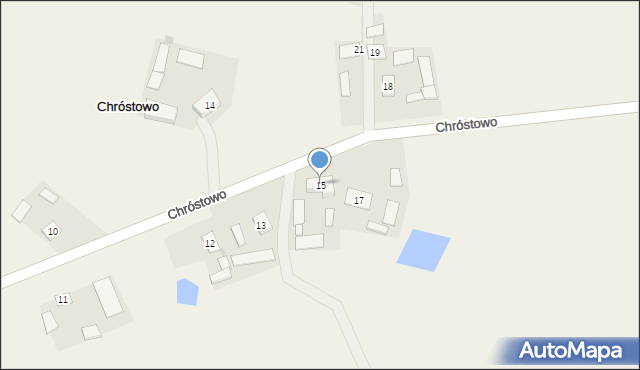 Chróstowo, Chróstowo, 15, mapa Chróstowo