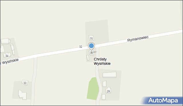 Chrósty Wysińskie, Chrósty Wysińskie, 30, mapa Chrósty Wysińskie