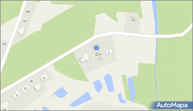 Chruściele, Chruściele, 1k, mapa Chruściele