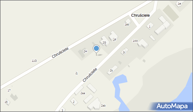 Chruściele, Chruściele, 2k, mapa Chruściele