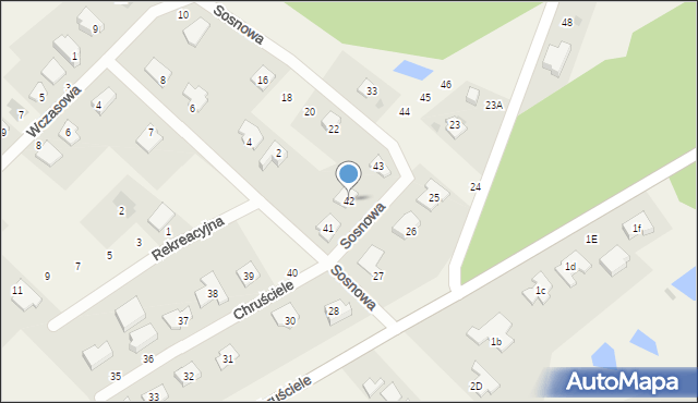 Chruściele, Chruściele, 42, mapa Chruściele