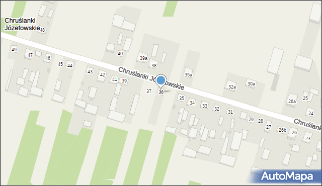 Chruślanki Józefowskie, Chruślanki Józefowskie, 36, mapa Chruślanki Józefowskie