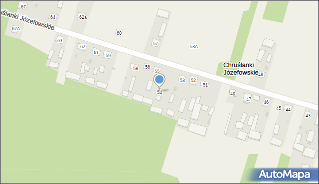 Chruślanki Józefowskie, Chruślanki Józefowskie, 54, mapa Chruślanki Józefowskie