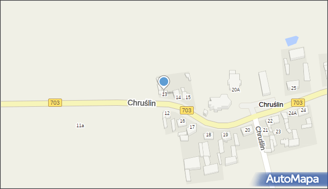 Chruślin, Chruślin, 13, mapa Chruślin