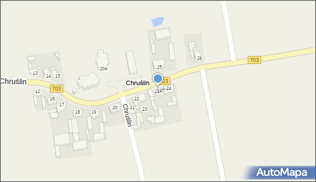 Chruślin, Chruślin, 24A, mapa Chruślin