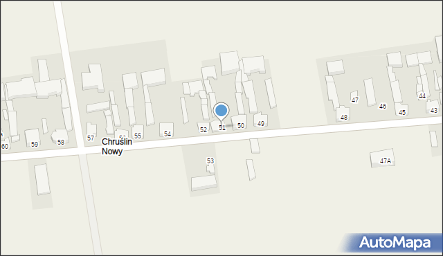 Chruślin, Chruślin, 51, mapa Chruślin
