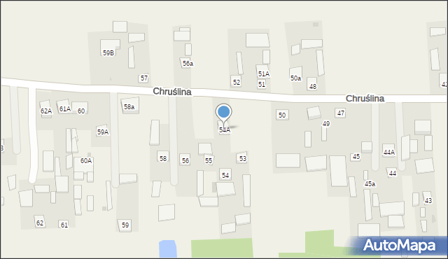 Chruślina, Chruślina, 54A, mapa Chruślina