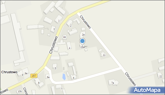 Chrustowo, Chrustowo, 21a, mapa Chrustowo