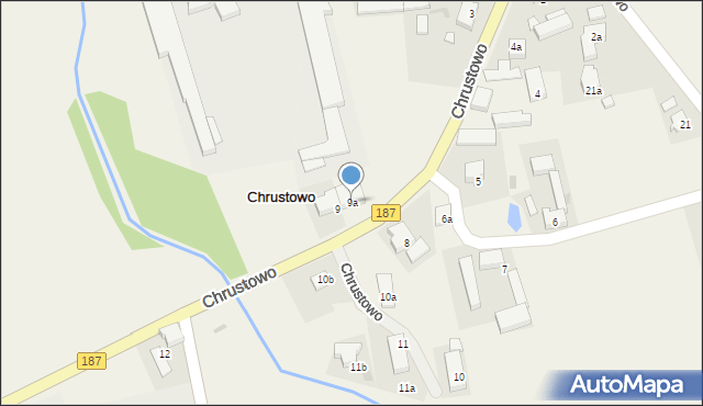Chrustowo, Chrustowo, 9a, mapa Chrustowo