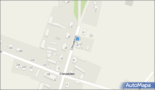 Chrustowo, Chrustowo, 11, mapa Chrustowo