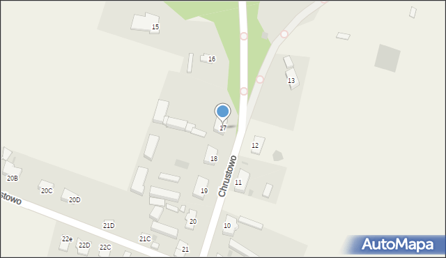 Chrustowo, Chrustowo, 17, mapa Chrustowo