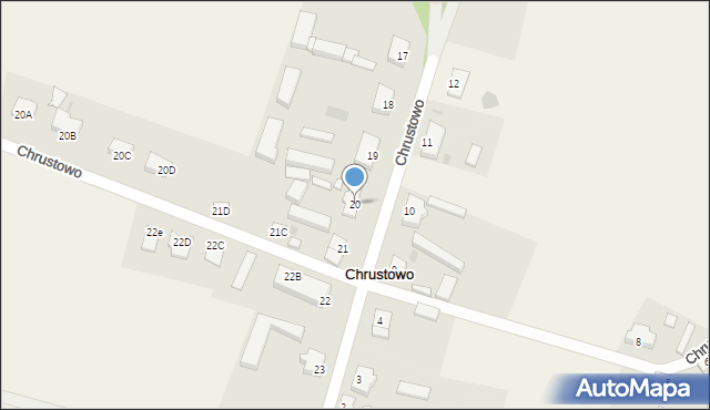 Chrustowo, Chrustowo, 20, mapa Chrustowo
