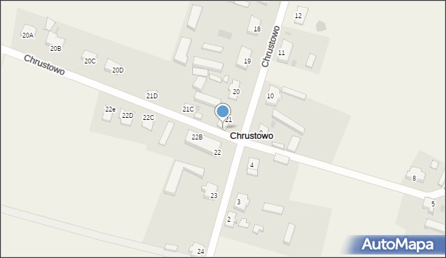 Chrustowo, Chrustowo, 21a, mapa Chrustowo