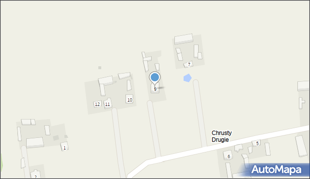 Chrusty, Chrusty Drugie, 9, mapa Chrusty