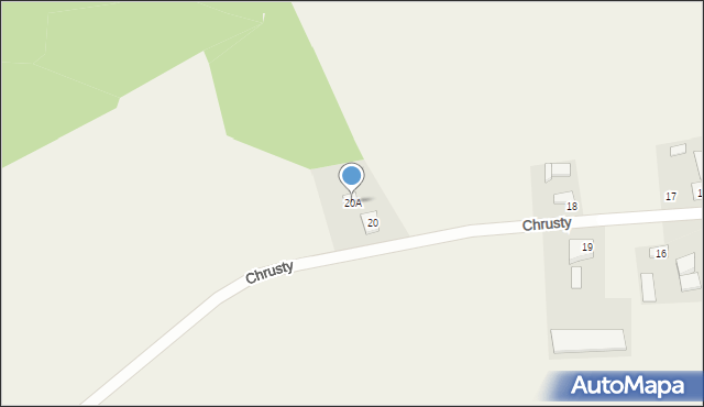 Chrusty, Chrusty, 20A, mapa Chrusty