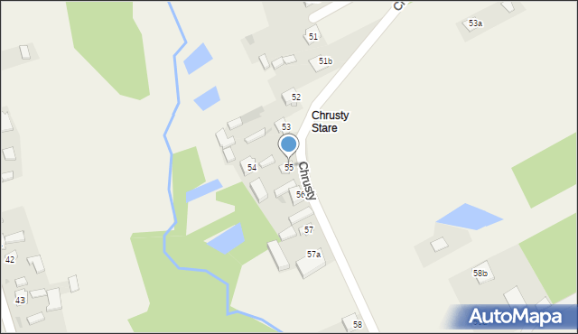Chrusty, Chrusty, 55, mapa Chrusty