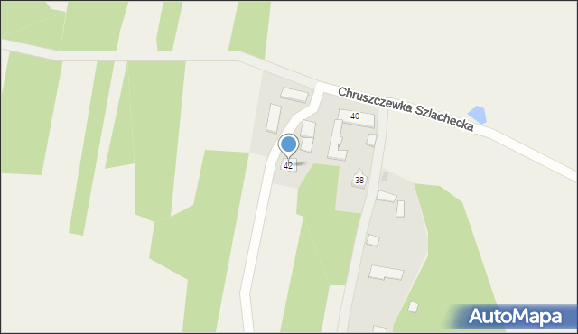 Chruszczewka Szlachecka, Chruszczewka Szlachecka, 42, mapa Chruszczewka Szlachecka