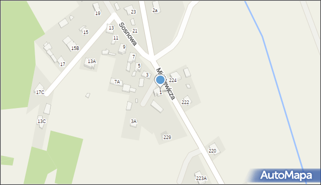 Chruszczobród-Piaski, Chruszczobród-Piaski, 1, mapa Chruszczobród-Piaski