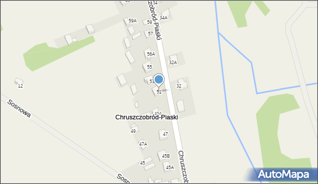 Chruszczobród-Piaski, Chruszczobród-Piaski, 51, mapa Chruszczobród-Piaski