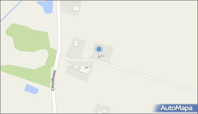 Chrystkowo, Chrystkowo, 13, mapa Chrystkowo