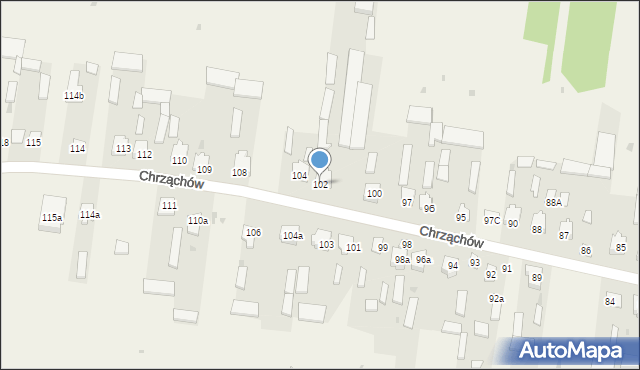 Chrząchów, Chrząchów, 102, mapa Chrząchów
