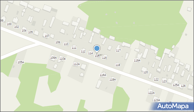 Chrząchówek, Chrząchówek, 115, mapa Chrząchówek