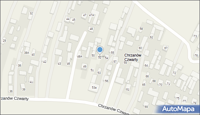 Chrzanów, Chrzanów Czwarty, 52, mapa Chrzanów