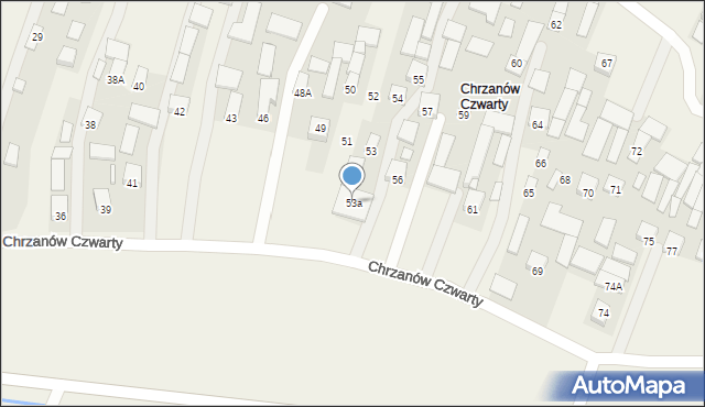 Chrzanów, Chrzanów Czwarty, 53a, mapa Chrzanów