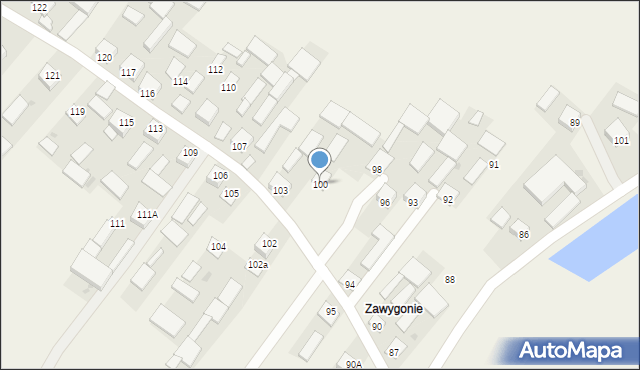 Chrzanów, Chrzanów Pierwszy, 100, mapa Chrzanów