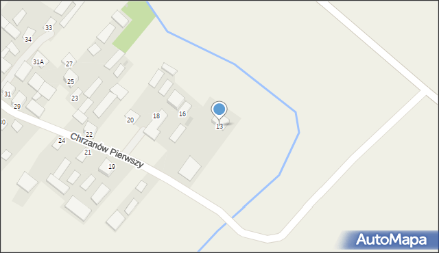Chrzanów, Chrzanów Pierwszy, 13, mapa Chrzanów
