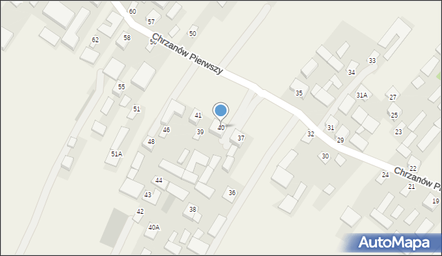 Chrzanów, Chrzanów Pierwszy, 40, mapa Chrzanów