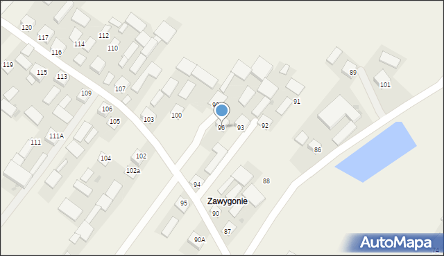 Chrzanów, Chrzanów Pierwszy, 96, mapa Chrzanów