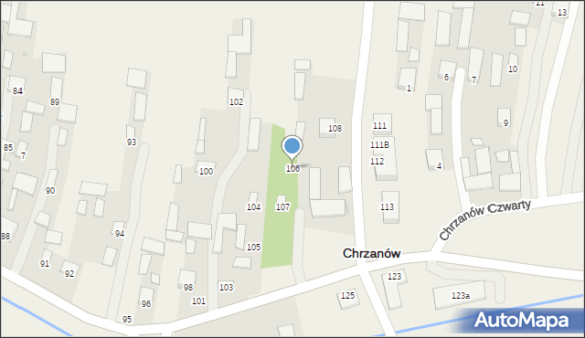 Chrzanów, Chrzanów Trzeci, 106, mapa Chrzanów