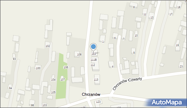 Chrzanów, Chrzanów Trzeci, 111, mapa Chrzanów