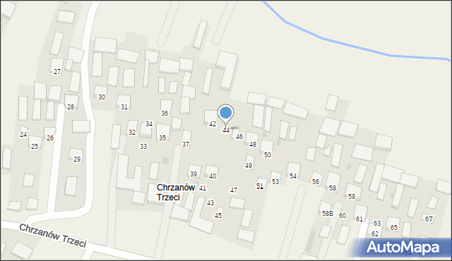 Chrzanów, Chrzanów Trzeci, 44, mapa Chrzanów