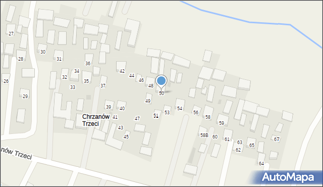 Chrzanów, Chrzanów Trzeci, 50, mapa Chrzanów